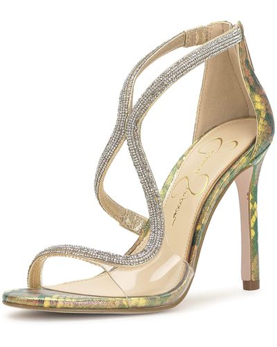 Jessica Simpson Jacory Embellished Heeled Sandal - Natural
