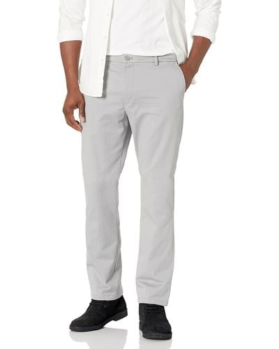Izod Saltwater Stretch Flat Front Straight Fit Chino - Gray