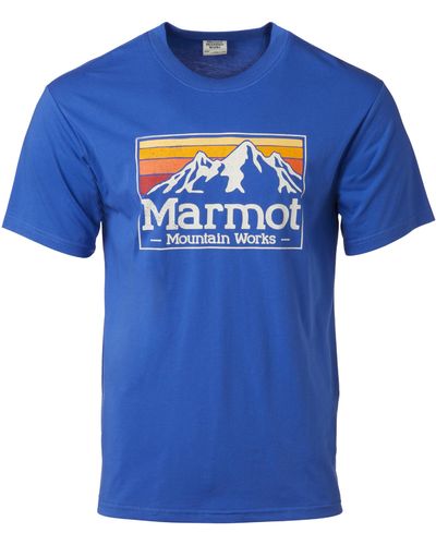 Marmot Mmw Gradient Short Sleeve Tee - Blue