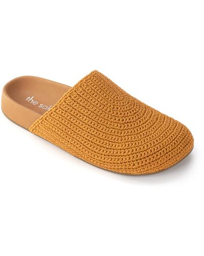 The Sak Bolinas Clog In Crochet And Leather - Brown