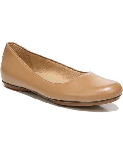 Naturalizer S Maxwell Round Toe Comfortable Classic Slip On Ballet Flats ,café Brown Leather,5 Medium - White