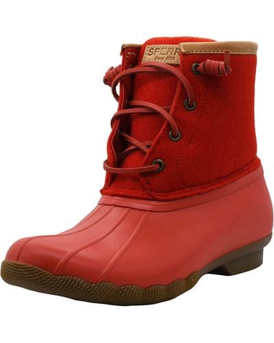 Sperry Top-Sider Saltwater Wool Rain Boot - Red