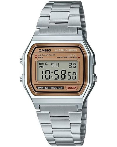 G-Shock A158wa-1df Stainless Steel Digital Watch - Gray