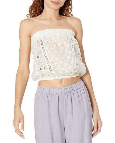 Ramy Brook Standard Louise Strapless Embroidered Tube Top - Multicolor
