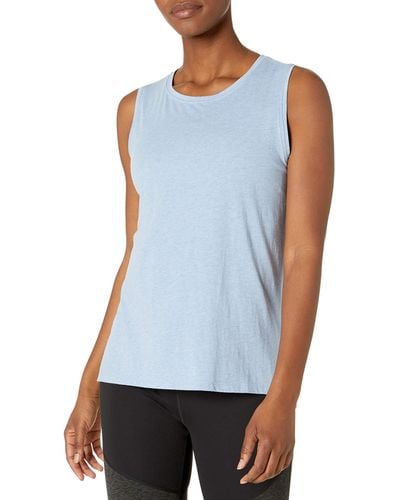 Amazon Essentials Pima Cotton-blend Yoga Sleeveless - Blue