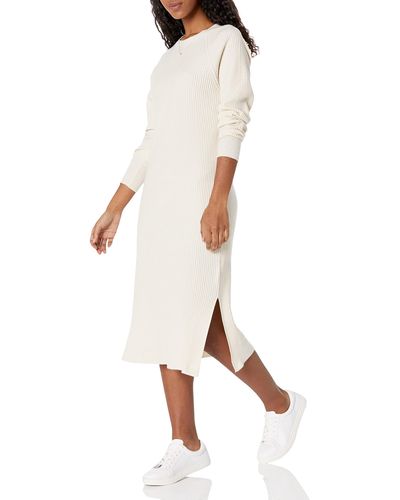 The Drop Renata Rib Midi Dress - White
