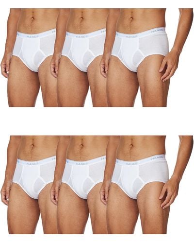 Hanes Just My Size Women's Cotton Brief Underwear, White, 6