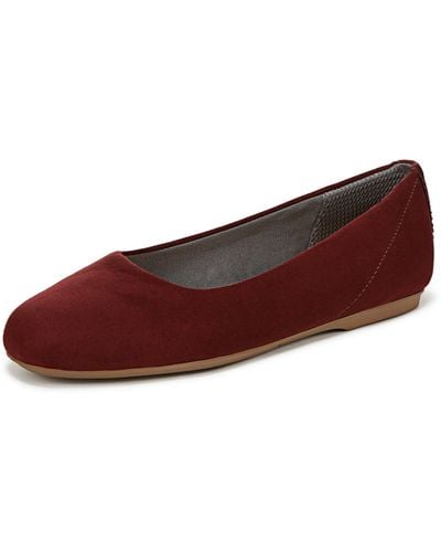Dr. Scholls Dr. Scholl's S Wexley Wexley Slip On Ballet Flat Loafer California Wine Fabric 7.5 W - Red