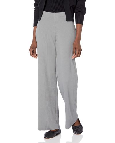 Vince S Wide Leg Ribbed Pant,sea Stone,large - Multicolor