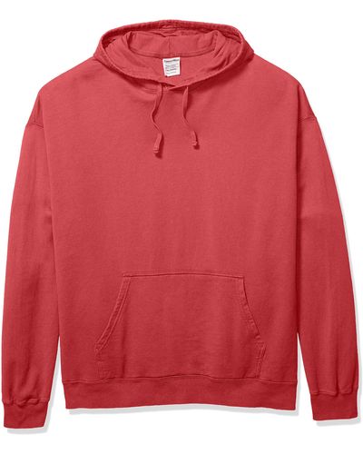 Hanes Comfortwash Garment Dyed Hoodie Sweatshirt - Red