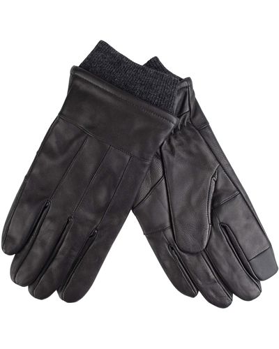 Mens Touchscreen Leather Gloves
