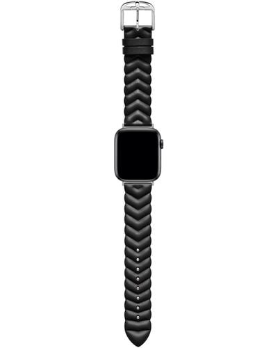 Ted Baker Black Chevron Leather Strap For Apple Watch®