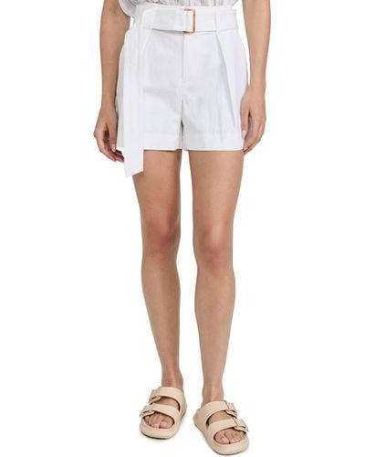 Vince S Belted Twill Short,optic White,8