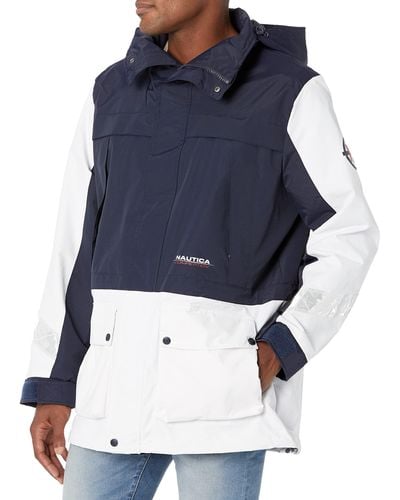Nautica S Water-resistant Competition Sustainably Crafted Water Resistant Jacket - Blue