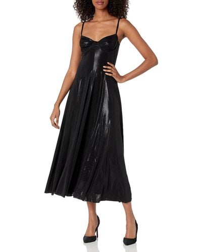 Norma Kamali Womens Underwire Midcalf Cocktail Dress - Black