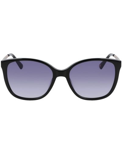 Anne Klein Ak7079 Rectangular Sunglasses - Black