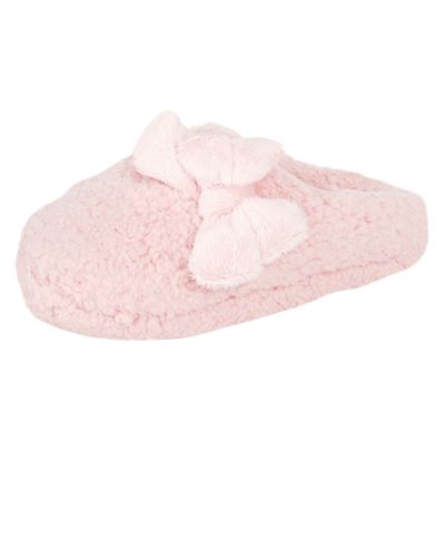 Jessica Simpson Plush Marshmallow Slide On House Slipper Clog With Memory Foam - Pink