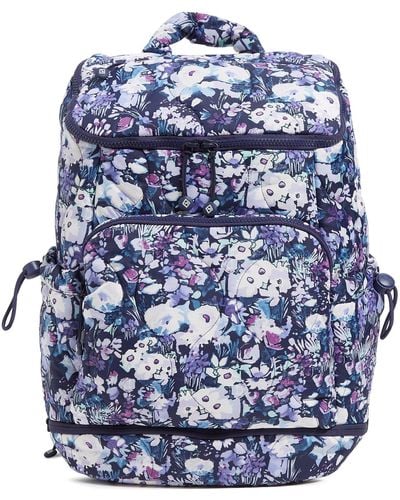 Vera Bradley Featherweight Commuter Backpack Travel Bag - Blue