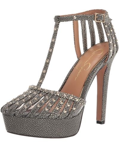 Gray Jessica Simpson Heels for Women | Lyst