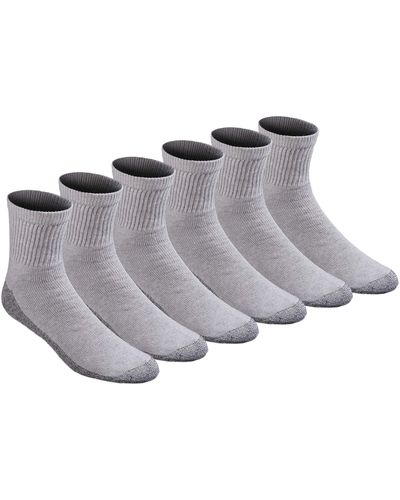 Dickies Big & Tall Multi-pack Stain Resister Quarter Socks - Gray