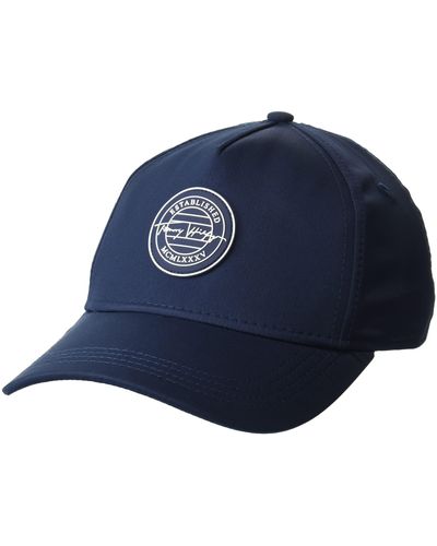 Tommy Hilfiger Mens Signature Badge Baseball Cap - Blue