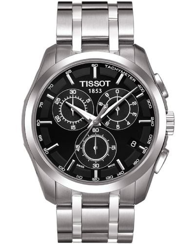 Tissot Mens Couturier Chrono Quartz Stainless-steel Dress Watch Gray T0356171105100
