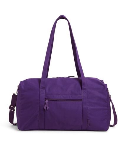 Vera Bradley Recycled Cotton Large Travel Duffel Bag - Purple