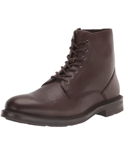 Vince Camuto Langston Lace Up Boot Fashion - Brown