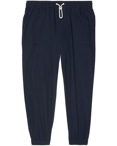 Tommy Hilfiger Adaptive Cotton And Linen Drawstring Pant With Pull Up Loops - Blue