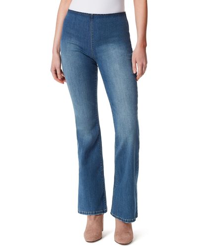 Jessica Simpson Womens Effortless High Rise Pull On Flare Jeans - Blue