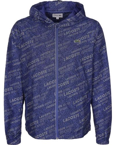 Lacoste Sport All Over Print Graphic Full Zip Hooded Jacket - Multicolor