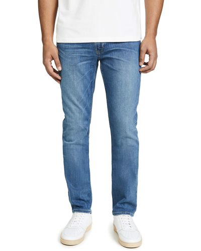 PAIGE Federal Transcend Vintage Slim Straight Jeans - Blue