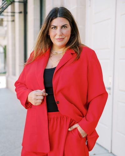 The Drop Flame Red Blazer By @katiesturino