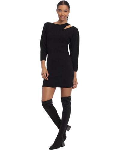 Donna Morgan Sweater Dresses Wear To Work Casual Dressy Daily Guest Of - Black