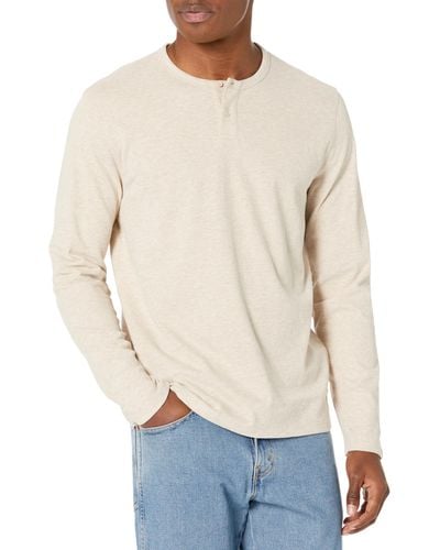 Vince Sueded Jersey Long Sleeve Henley - White