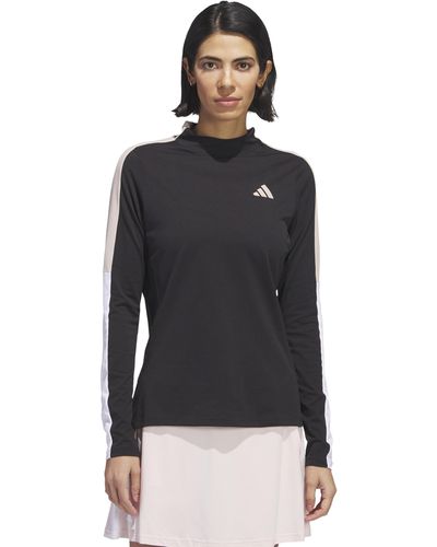 adidas Made With Nature Mock Neck Long-sleeve Top - Black