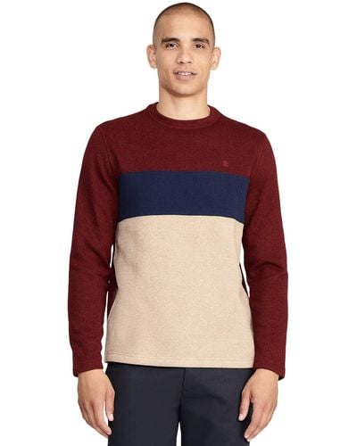 Izod Advantage Performance Crewneck Sweater Fleece - Red