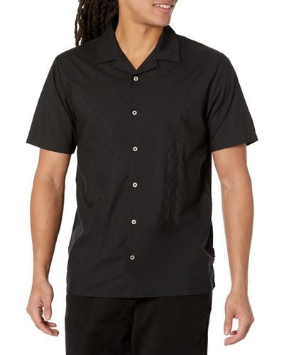 Volcom Regular Baracostone Short Sleeve Classic Fit Shirt - Black