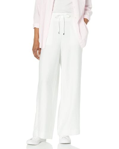 DKNY Wide Leg Easy Elevated Pant - White