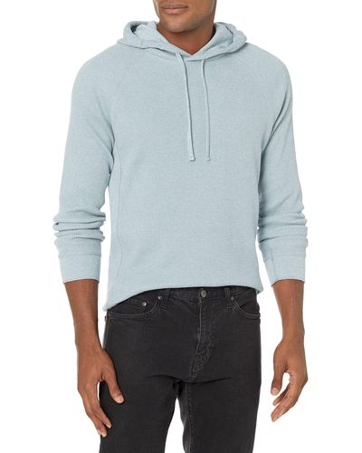 Vince S Mouline Thermal Hoodie,highwater/off White,large - Blue