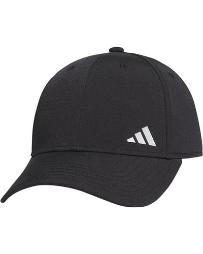 adidas Backless Ponytail Hat Adjustable Fit Baseball Cap - Black