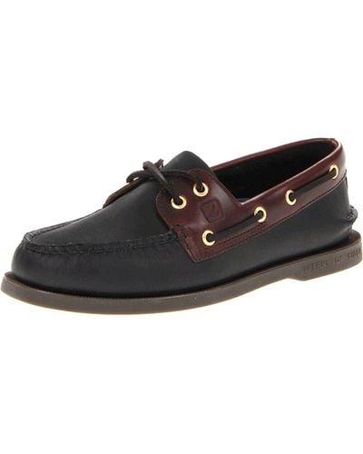 Sperry Top-Sider Top-sider Authentic Original Leather Boat Shoe Black Amaretto