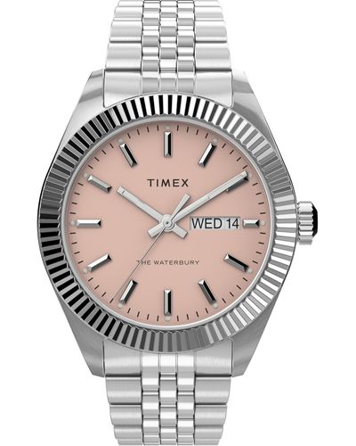 Timex Waterbury Legacy Day-date 41mm Tw2v17800vq Quartz Watch - Metallic