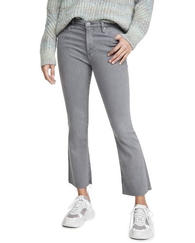 AG Jeans Jodi High-rise Slim Fit Flare Leg Crop Pant - Gray