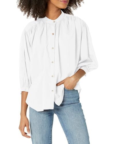 Rebecca Taylor Long Sleeve Voile Button Down - White