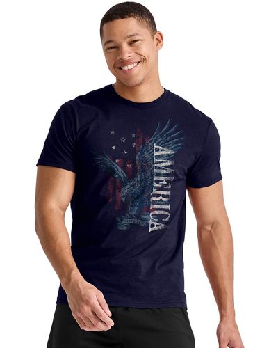 Hanes S Short Sleeve Graphic Collection T-shirt - Blue