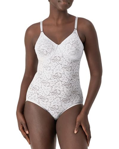 Bali Lace 'n Smooth Firm Control Bodysuit - Multicolor