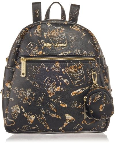 Luv Betsey by Betsey Johnson Women's Adult Backpack with Front Pocket Pink  and White - Walmart.com
