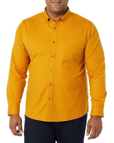 Goodthreads Slim-fit Long-sleeve Stretch Oxford Shirt With Pocket - Yellow