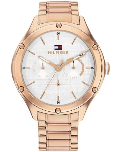 Tommy Hilfiger Stainless Steel Watch: Sporty Luxury And Functionality - Metallic